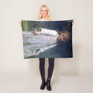 The Curtsey, Bouguereau Fleece Blanket