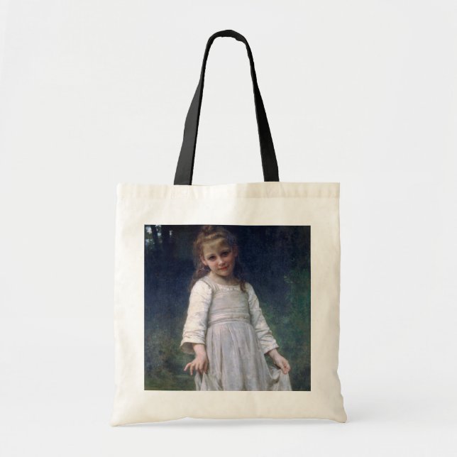 The Curtsey, Bouguereau Tote Bag (Front)