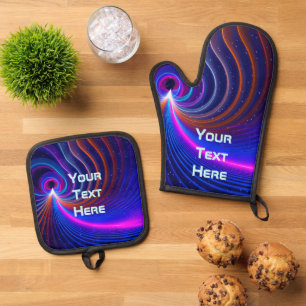 The Curvature of Space Oven Mitt & Pot Holder Set