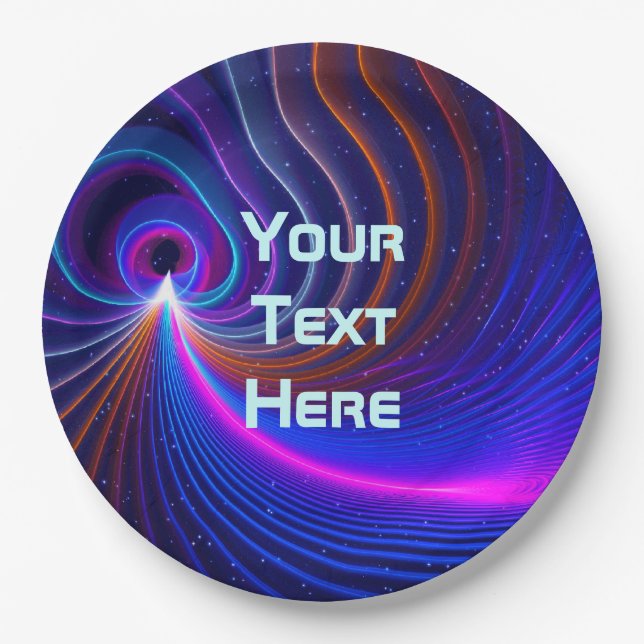 The Curvature Of Space Paper Plate (Front)