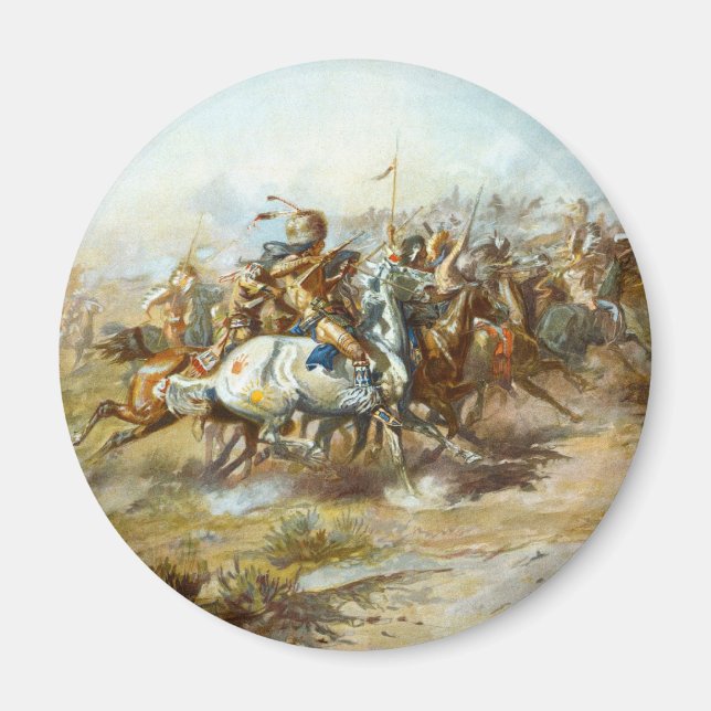 The Custer Fight by Charles Marion Russell Magnet (Front)