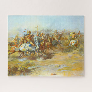 The Custer Fight Charles Marion Russell 1903 Jigsaw Puzzle