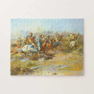 The Custer Fight Charles Marion Russell 1903 Jigsaw Puzzle