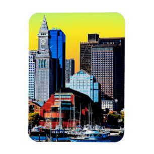 The Custom House Boston USA Poster Card Magnet