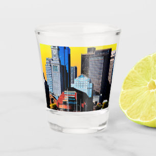 The Custom House Boston USA Poster Card Magnet Shot Glass