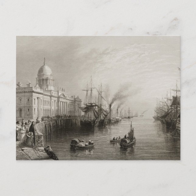The Custom House, Dublin Postcard (Front)