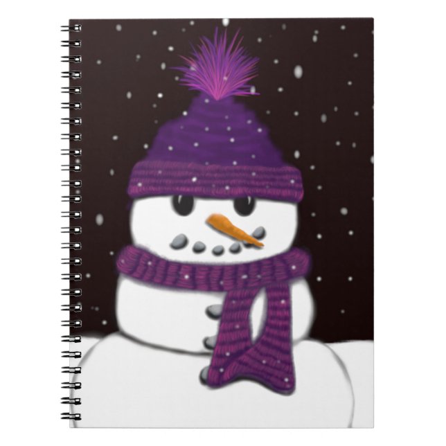 The Cute Armless Snowman Spiral Notebook (Front)