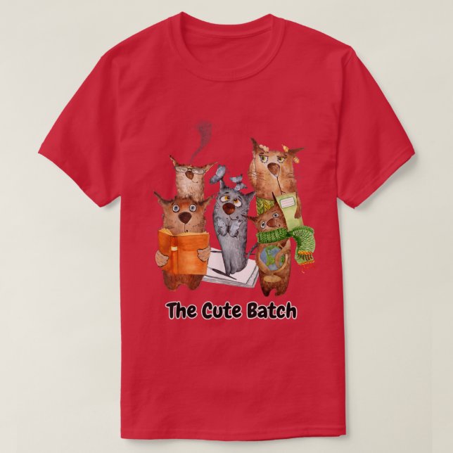 The Cute Batch Cat Halloween Funny Holiday 273 T-Shirt (Design Front)