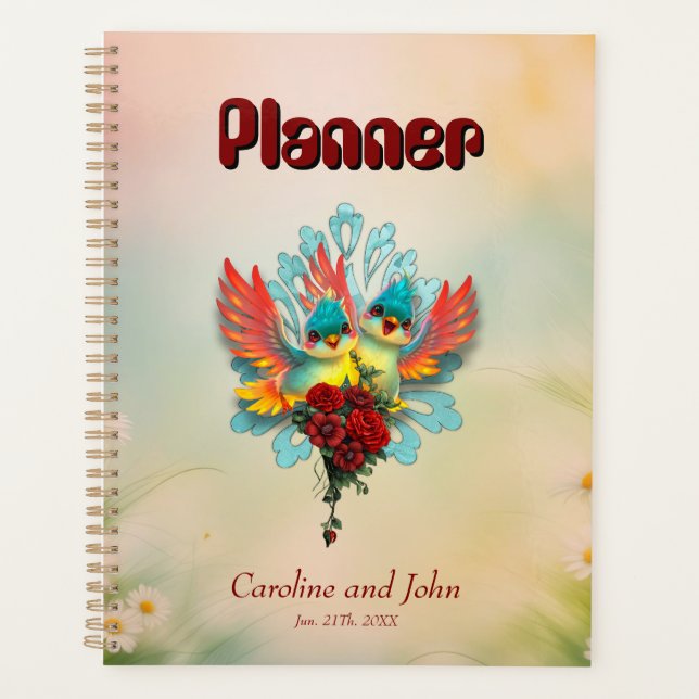 The cute birds of good humour.  planner (Front)