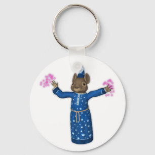 The Cute Cartoon Wizard Mouse Key Ring