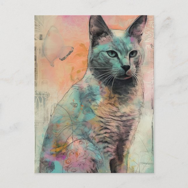 The Cute Cat Postcard (Front)