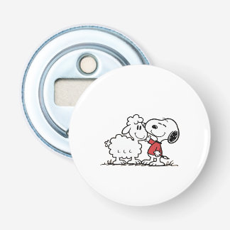 The cute dog and the sheep bottle opener