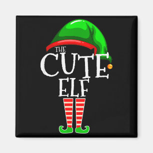 The Cute Elf Group Matching Family Christmas Magnet