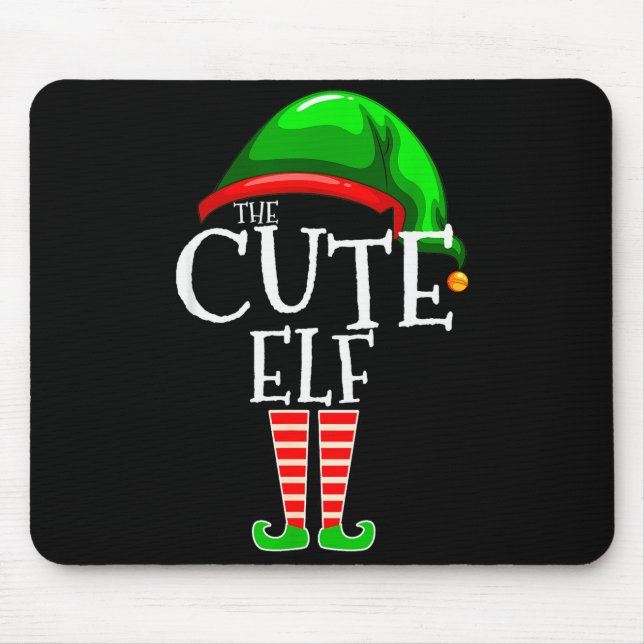 The Cute Elf Group Matching Family Christmas  Mouse Pad (Front)
