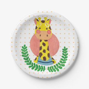 The Cute Giraffe Paper Plate