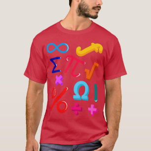 The Cute math symbols For Math lover T-Shirt