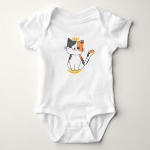 The Cute Queen Cat with a Crown Baby Bodysuit