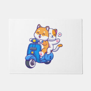 The Cute Shiba Couple Doormat