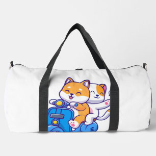 The Cute Shiba Couple Duffle Bag
