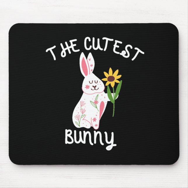 The Cutest Bunny Mouse Pad (Front)
