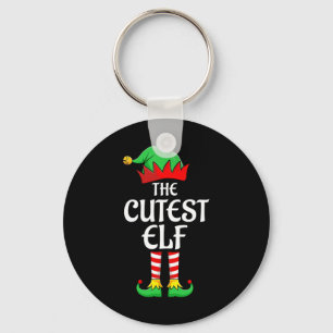 The Cutest Elf Xmas Matching Christmas Family Paja Key Ring