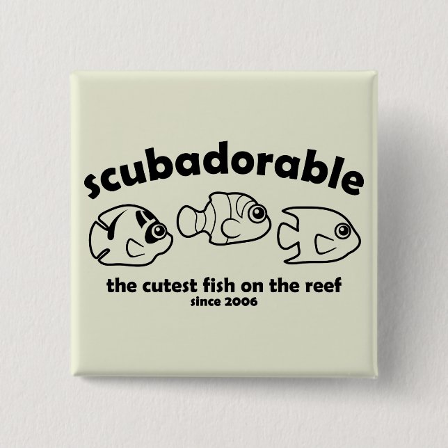 The Cutest Fish on the Reef 15 Cm Square Badge (Front)