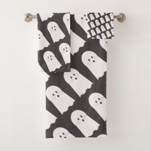 The cutest ghost pattern  bath towel set
