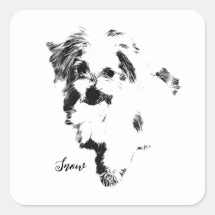 The Cutest Maltese Dog Ever Square Sticker