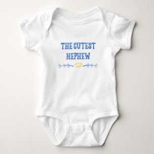 The cutest nephew baby boy blue aunt uncle gift baby bodysuit