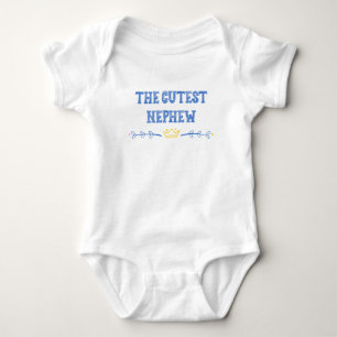 The cutest nephew baby boy blue aunt uncle gift bodysuit