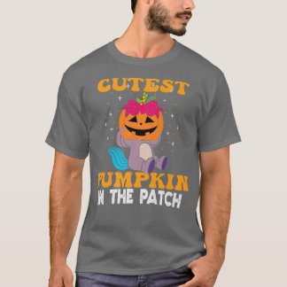 The Cutest Pumpkin In The Patch Halloween Unicorn  T-Shirt