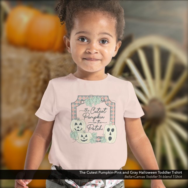 The Cutest Pumpkin-Pastel Colours Halloween (The Cutest Pumpkin-Pastel Halloween T-Shirt: Available in Toddler and Baby Sizes Shown in Peach)