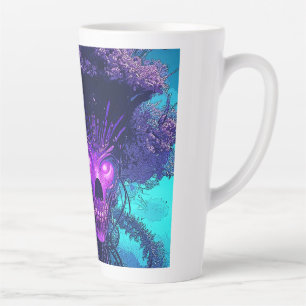 The Cyber-Tree Monster In The Dark Latte Mug