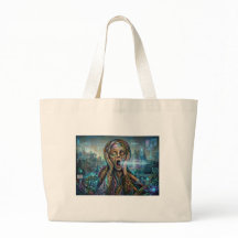 "The Cybernetic Scream" – Jumbo Tote Bag