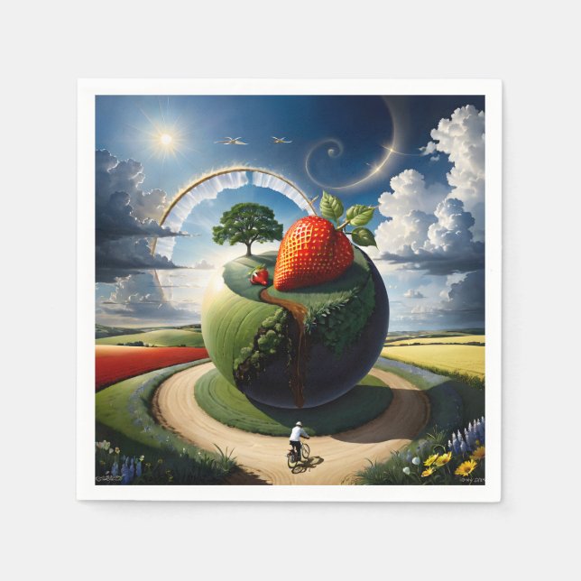 The cycle of life is a surrealistic masterpiece. I Napkin (Front)