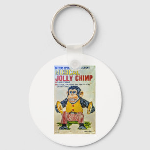 The Cymbal Monkey Sticker  Key Ring