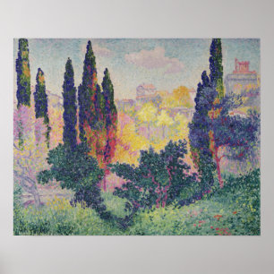The Cypresses at Cagnes, 1908 Poster