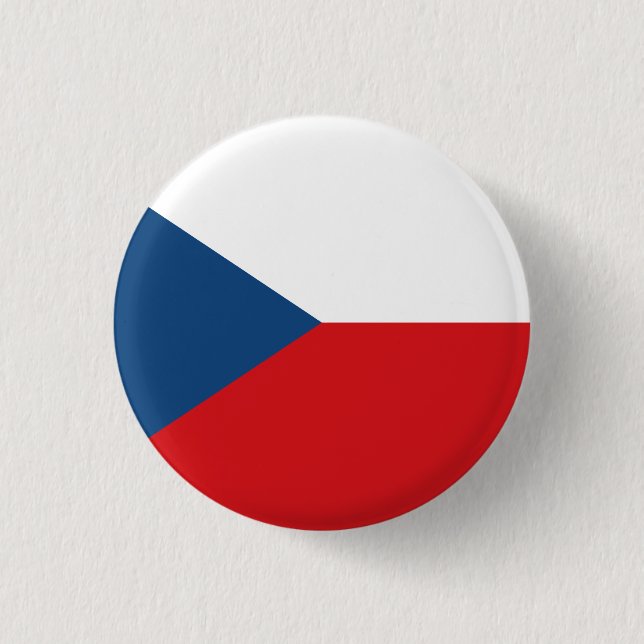 The Czech Republic Flag 3 Cm Round Badge (Front)