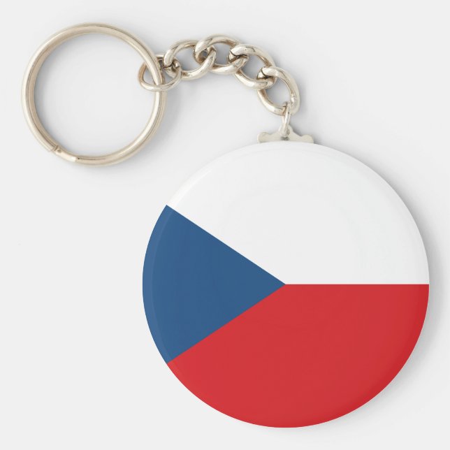 The Czech Republic Flag Key Ring (Front)