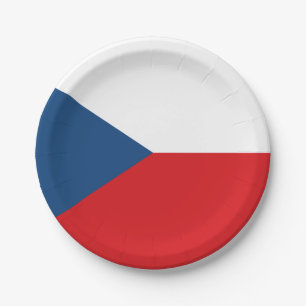 The Czech Republic Flag Paper Plate