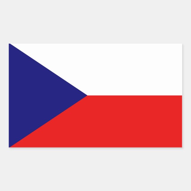 The Czech Republic Flag Rectangular Sticker (Front)
