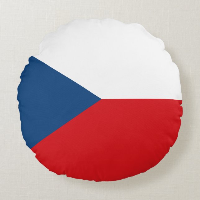 The Czech Republic Flag Round Cushion (Front)