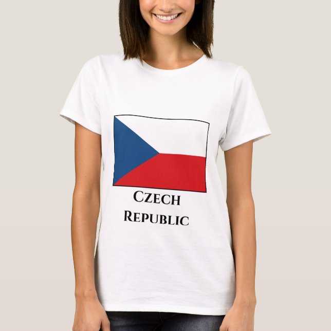 The Czech Republic Flag T-Shirt (Front)
