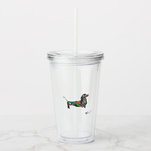 The Dachshund Acrylic Tumbler (Front)