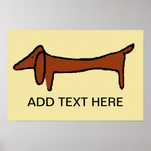 The Dachshund, add text  Poster