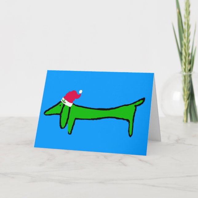 The Dachshund for Christmas Holiday Card (Front)