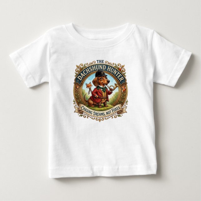 THE DACHSHUND HUNTER BABY T-Shirt (Front)