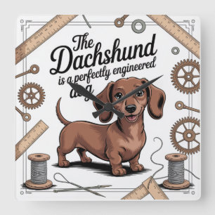 The Dachshund Is A Perfectly Engineered Dog Square Wall Clock