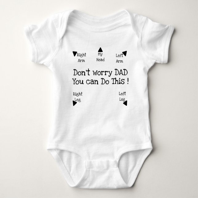 The Dad Dresser's Guide: New Dads Funny Baby Bodysuit (Front)
