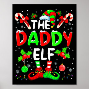 The Daddy Elf Costume Pajamas Pjs Christmas Xmas M Poster